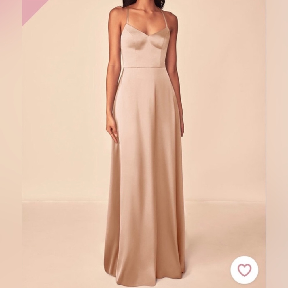 Elegant Cream Spaghetti Strap Dress